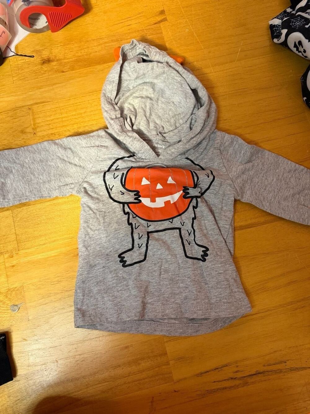 Carter's Piece Halloween Hoodie Top 9 mos